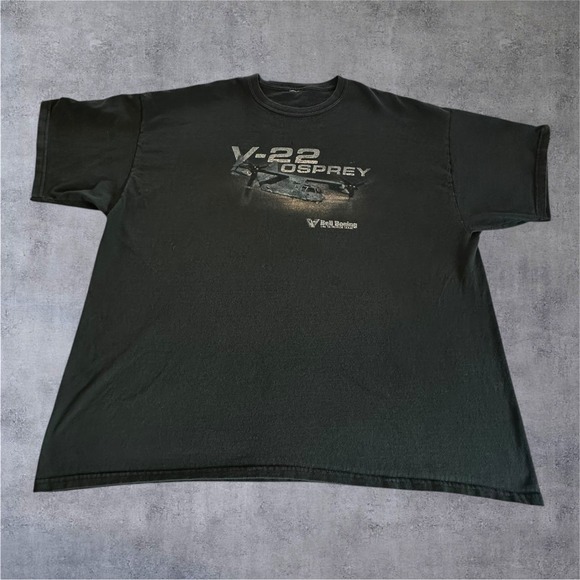 Bell Boeing V-22 Osprey T-Shirt Mens XL Black Distressed Military Aviation